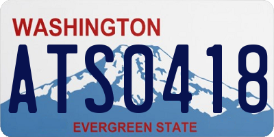 WA license plate ATS0418