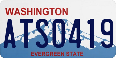 WA license plate ATS0419