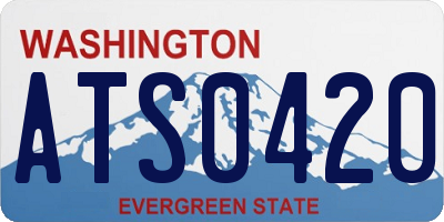 WA license plate ATS0420