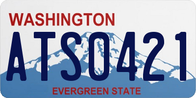 WA license plate ATS0421