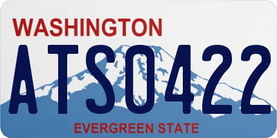WA license plate ATS0422