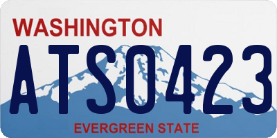 WA license plate ATS0423