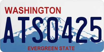 WA license plate ATS0425