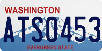 WA license plate ATS0453