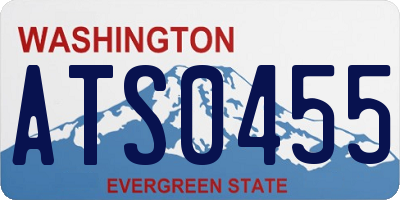 WA license plate ATS0455