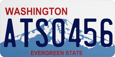 WA license plate ATS0456