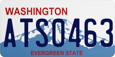 WA license plate ATS0463