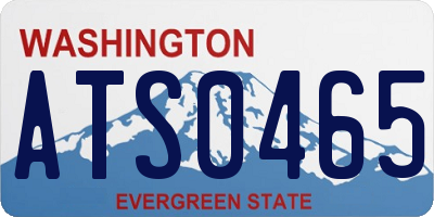WA license plate ATS0465