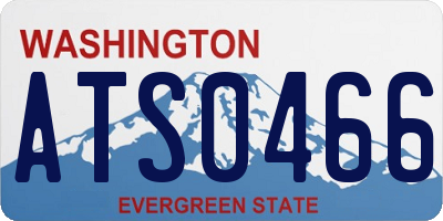WA license plate ATS0466