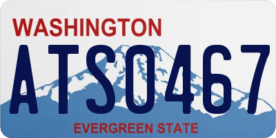 WA license plate ATS0467