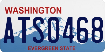 WA license plate ATS0468