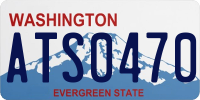 WA license plate ATS0470