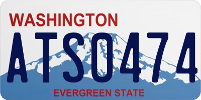 WA license plate ATS0474
