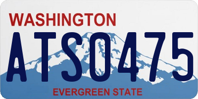 WA license plate ATS0475