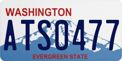 WA license plate ATS0477