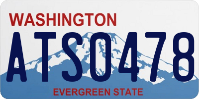 WA license plate ATS0478