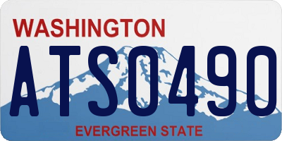 WA license plate ATS0490