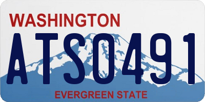 WA license plate ATS0491