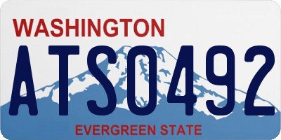 WA license plate ATS0492