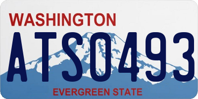 WA license plate ATS0493