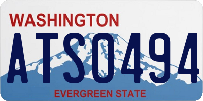 WA license plate ATS0494
