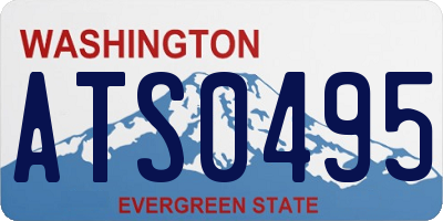 WA license plate ATS0495