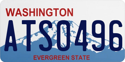 WA license plate ATS0496