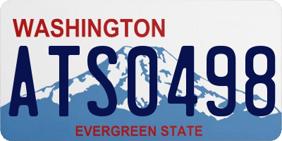WA license plate ATS0498