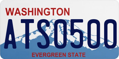 WA license plate ATS0500