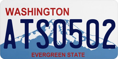 WA license plate ATS0502