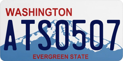 WA license plate ATS0507