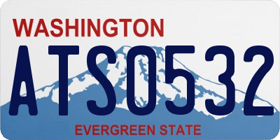 WA license plate ATS0532