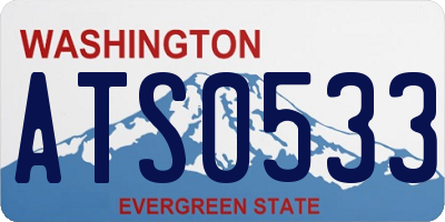 WA license plate ATS0533
