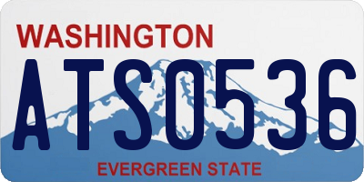 WA license plate ATS0536