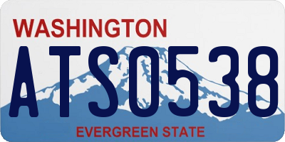 WA license plate ATS0538