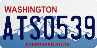 WA license plate ATS0539
