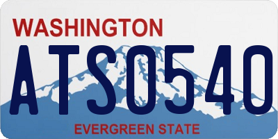 WA license plate ATS0540