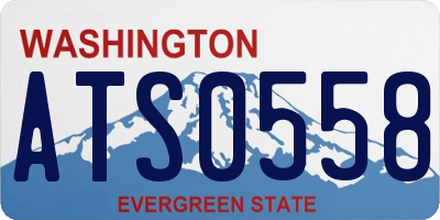 WA license plate ATS0558
