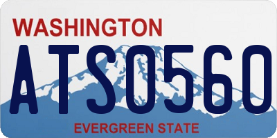 WA license plate ATS0560