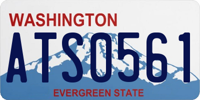 WA license plate ATS0561