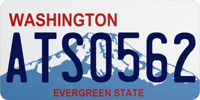 WA license plate ATS0562