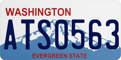 WA license plate ATS0563