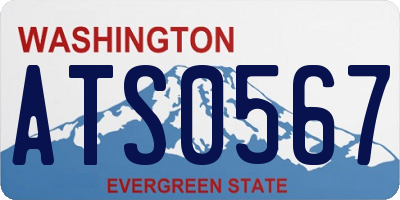 WA license plate ATS0567