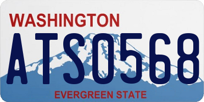 WA license plate ATS0568