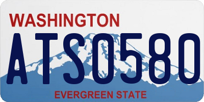 WA license plate ATS0580