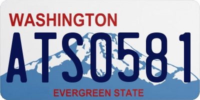 WA license plate ATS0581
