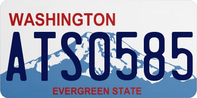 WA license plate ATS0585