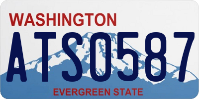 WA license plate ATS0587