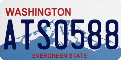 WA license plate ATS0588