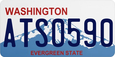 WA license plate ATS0590